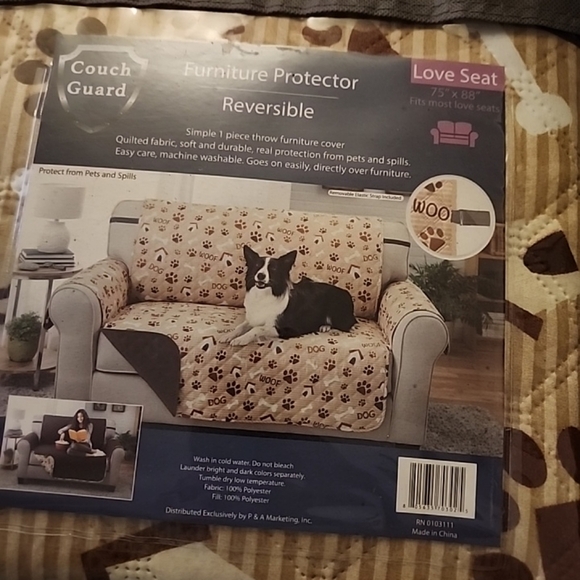 COUCH GUARD Loveseat Reversible Pet Protector 75" x 88" New in Package - Picture 1 of 4